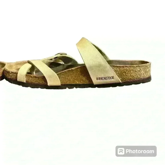 Birkenstock Mayari Sandals Women’s Cream Leather Buckle Criss Cross - Picture 1 of 11